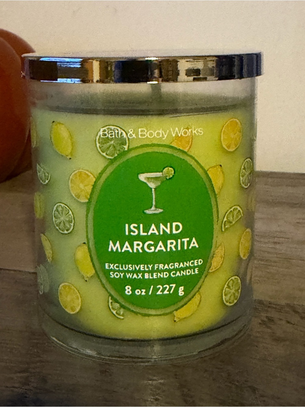 Bath & Body Works Island Margarita Candle - Lime Green & Yellow